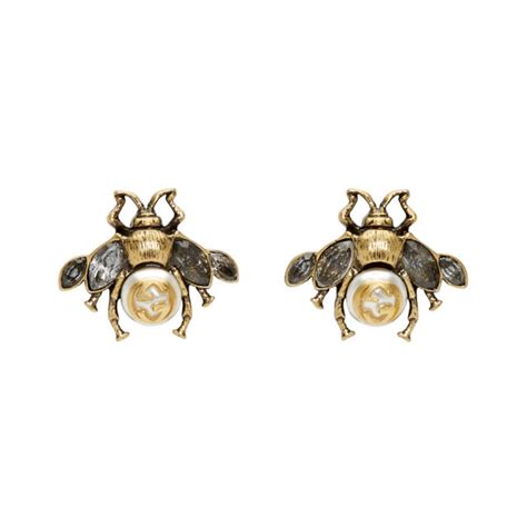 gucci bee hoop earrings